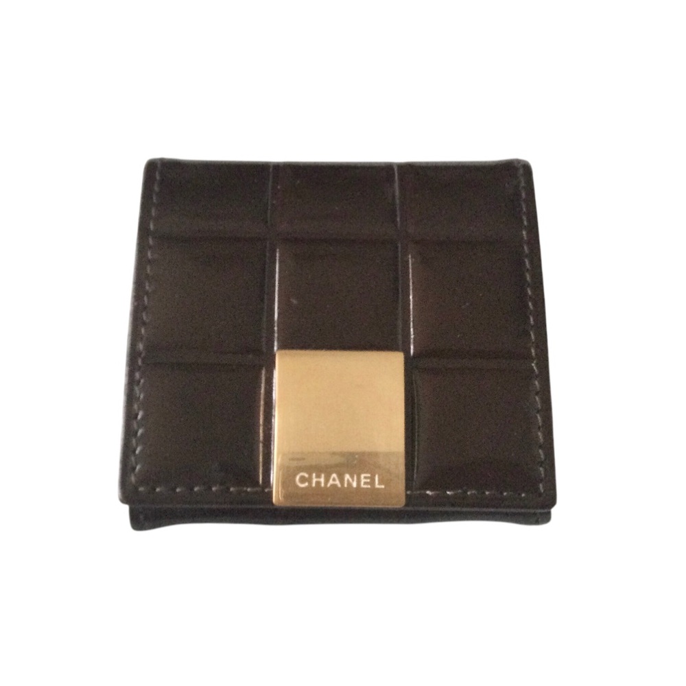 Chanel Patent Leather Chocolate  Bar Coin Purse